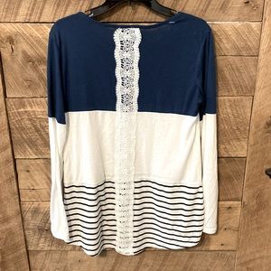 Colorblock long sleeve shirt